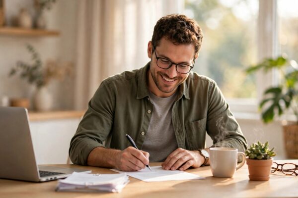 Entrepreneur signing LLC formation documents